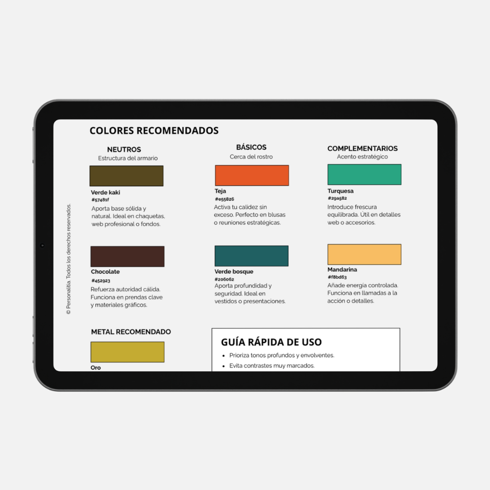 Personalitia - Informe ejemplo colorimetría otoño