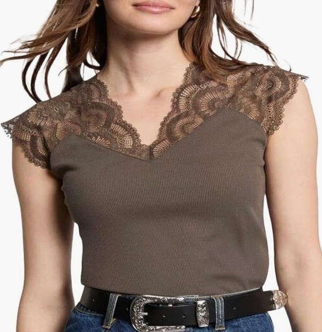 Camiseta de encaje