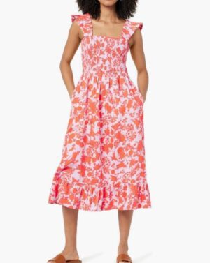 Vestido midi flores