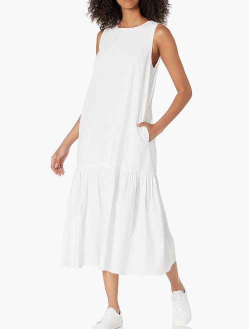 Maxivestido popelín