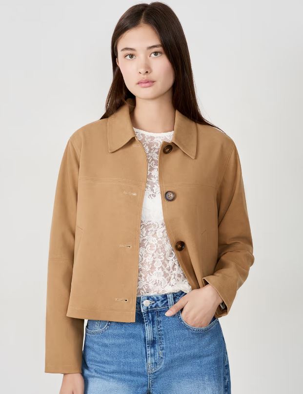 Chaqueta efecto ante