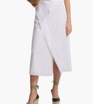 Falda midi blanca