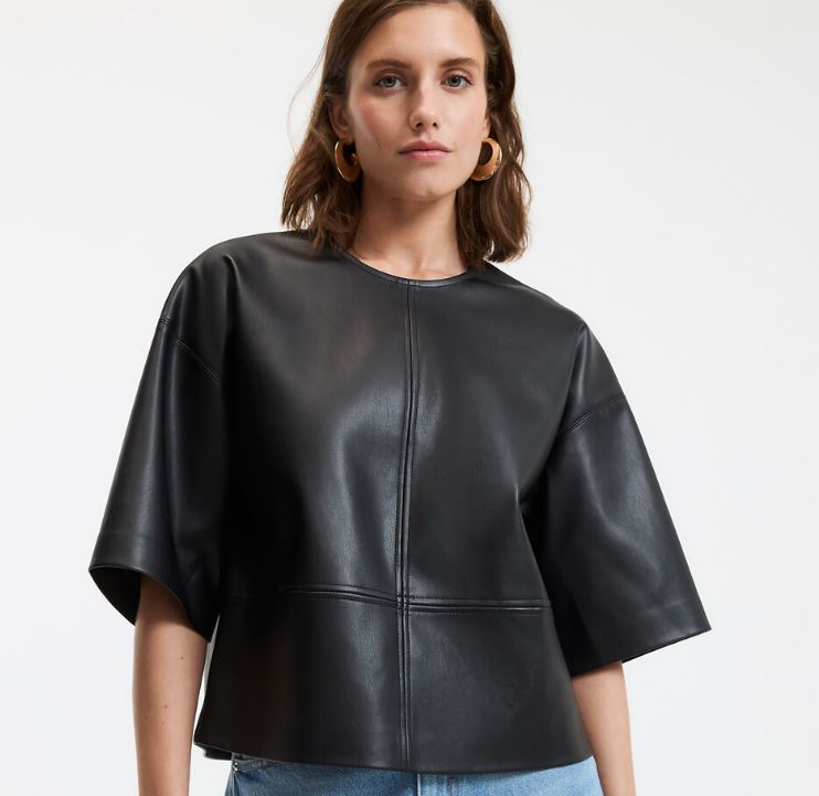 Blusa de piel