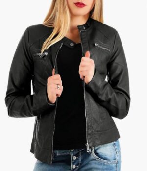 Cazadora efecto piel