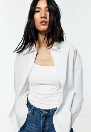 Camisa cuello joya