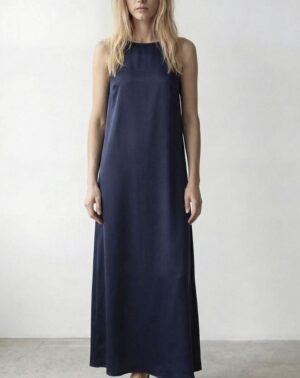 Vestido largo de satén